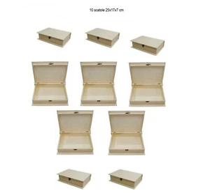 10 portaoggetti portagioie legno scatola decoupage pittura libro porta cofanetto - Foto 1 di 2