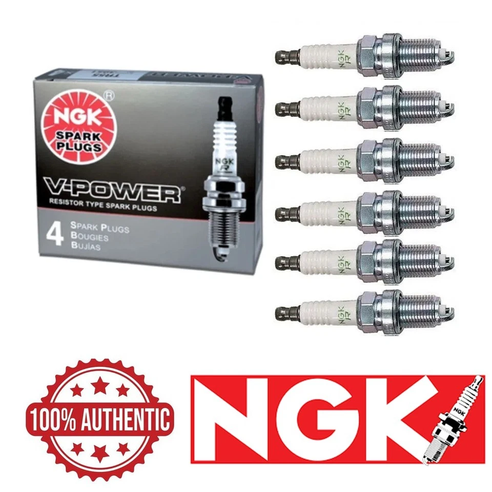 Pacote com 6 velas de ignição NGK V-Power para 1989-2005 Buick Century 3.3L 3.1L V6 kit conjunto - Imagem 1 de 1
