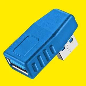 New Durable USB 3.0 Adapter 90 Degree Male to Female Combo Vertical Left Angle - Picture 1 of 1