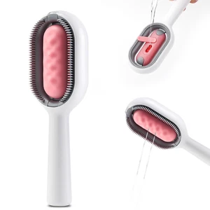 Cat Hair Brush with Water Tank - Pet Hair Removal Comb 2in1 Cleaning Brush,Pink - Picture 1 of 8