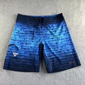 NUEVO Columbia Pantalones Cortos Para Hombres 40 Rayas Azules PFG Omni-Escudo Rendimiento Equipo de Pesca - Imagen 1 de 15
