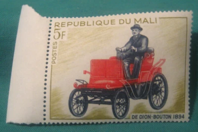 Republic of Mali 1968-5f Cars-De Dion-Bouton, 1894-MNH único Foto 1 de 2