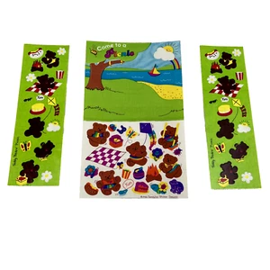 Sandylion Vintage Stickers LOT Teddy Bear 1980s Picnic Lake Kite - Picture 1 of 9