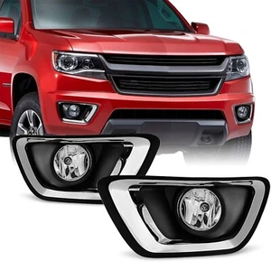 Clear Lens Fog Lights Kit For 2015-2020 Chevrolet Colorado with Bezel 5202 Bulbs - Bild 1 von 18
