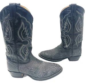 Tony Lama 6250 Gris Negro Hombro Encogido Cuero Vaquero Botas Occidentales 7.5 - Imagen 1 de 11