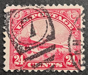 US Stamp Sc C6, 24c De Havilland Biplane, Used F/VF CV$30.00 (503U10-3) - Picture 1 of 1