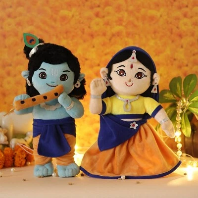 Lord Krishna & Radha Duo | Soft Plush Toys | Best Gifts for Infant Babies(30CM) - Image 1 of 2