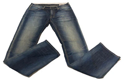 Pantalones de mezclilla ajustados azules Buffalo David Bitton Ash-X para hombre talla W32 L34 nuevos con etiquetas Foto 1 de 4