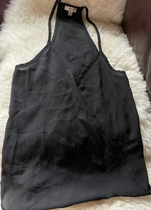 Lily White Black Sheer Top Sleeveless Racerback XS - Picture 1 of 3