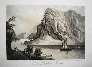 Bleuler: Loreley sehr seltener Stahlstich in Aquatinta der Luxusausgabe 1844 - Bild 1 von 1