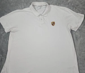 Porsche Drivers Collection Polo Shirt Mens XXL White Crest Sports Car Racing - Picture 1 of 10