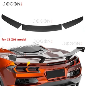Dry Carbon Rear Trunk Spoiler Bottom Strip For Corvette C8 Z06 Z07 Coupe 2023-25 - Picture 1 of 13
