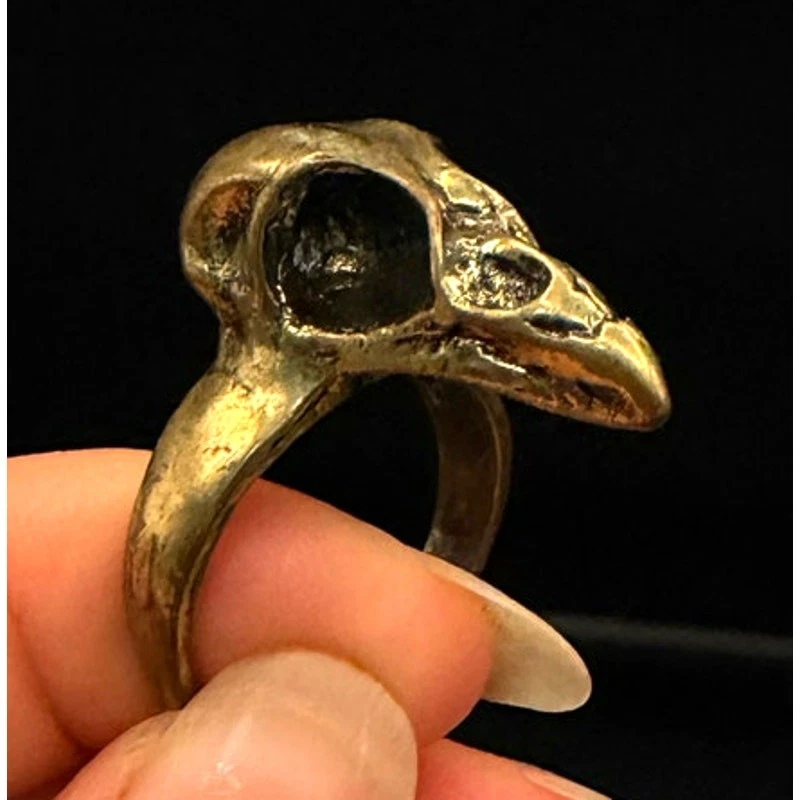 Anillo grande de latón Plague Dr Crow Raven Foto 1 de 4