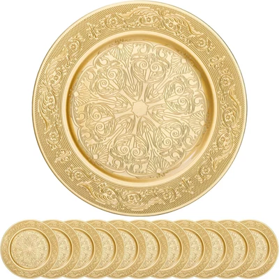 12 Pack Gold Charger Plates 13 Inch Gold round Chargers for Dinner Plates - Image 1 of 4