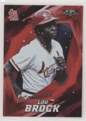 2017 Topps Fire Red Flame Lou Brock #47 HOF - Image 1 of 2