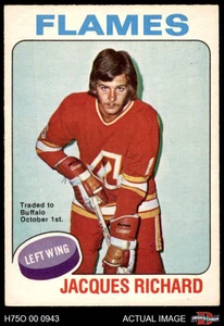 1975 O-Pee-Chee NHL #117 Jacques Richard Flames 5 - EX - Picture 1 of 3