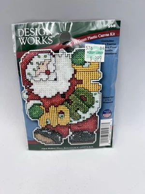 Design Works Ho Ho Ho Santa Ornament Plastic Canvas Kit 4"X3" Ornament - Image 1 of 3