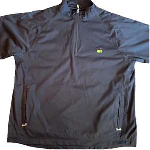 MASTERS Golf Men XL Quarter Zip Pullover Black Jacket Master's Tech - Picture 1 of 23
