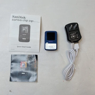 SanDisk Sansa Clip Zip Blue (4 GB) Digital Media Player MP3 Tested Works  - Image 1 of 4