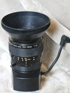 Vintage Black 1:1.4 12.5 ~ 75 mm TV Zoom Camera Lens Made In Japan - Picture 1 of 4