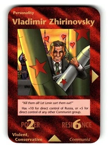 Vladimir Zhirinovsky Card Illuminati New World Order Assassins Game 117/122 - Picture 1 of 4