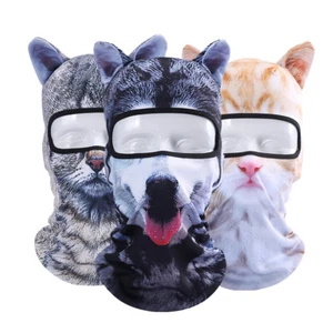 Cat Balaclava / Dog Balaclava Halloween Hat Cute Full Face Hood Mask for Sports - Picture 1 of 33