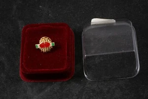 NOS! Unknown Boxing Badge Pin with Box Hungary Gold Plated Hungarian Gilded - Bild 1 von 3
