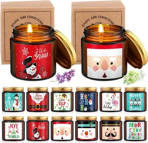 12 Pcs Christmas Scented Candles Gift Set Xmas Holiday Aromatherapy Candles Warm - Picture 1 of 6