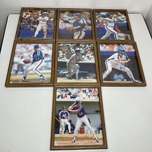 Lot of 6 MLB Mets Baseball Players Autographed 8x10 Photos Framed 1980's