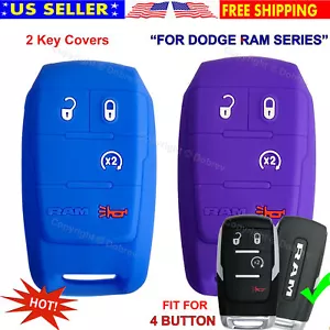 4B Silicone Cover Remote Fob Case Skin Holder fit Dodge Ram 2019-2023 Smart Key - Picture 1 of 5