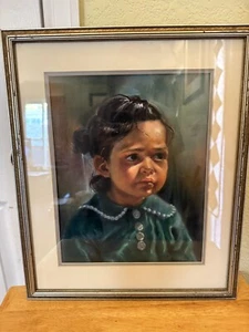 Tolles Original Aquarell auf Papier "Pow Wow Pretty" Paula Butler signiert  - Bild 1 von 3