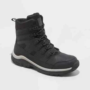 ALL IN MOTION Men's ROWAN Waterproof Winter Boots BLACK 7 - Picture 1 of 6