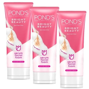 3x Pond's Bright Beauty Spot-less Glow Serum Facial Foam 50g - Picture 1 of 5
