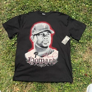 Deadstock 2000’s Philadelphia Phillies Ryan Howard Big Face MLB T Shirt: Size L - Picture 1 of 8