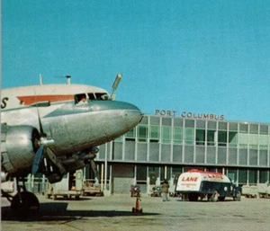 Columbus Ohio Port Columbus Airport Terminal Fuel Truck Plane UNP Postcard - Picture 1 of 3