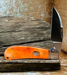 NIB RoseCraft Blades Clinch River Swayback RCT005 Bourbon Bone Knife Wharncliffe