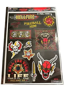 2023 HHN Stranger Things Hellfire Club Multi Use Decal Sheet - Picture 1 of 2
