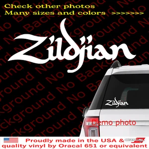 Zildjian Cymbals Vinyl Die Cut Decal Sticker Drums Music for Car Laptop FY117 - Foto 1 di 9