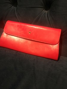 red velvet clutch bolsa