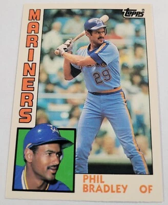 1984 Topps Traded #15T Phil Bradley XRC  Seattle Mariners - Image 1 of 2