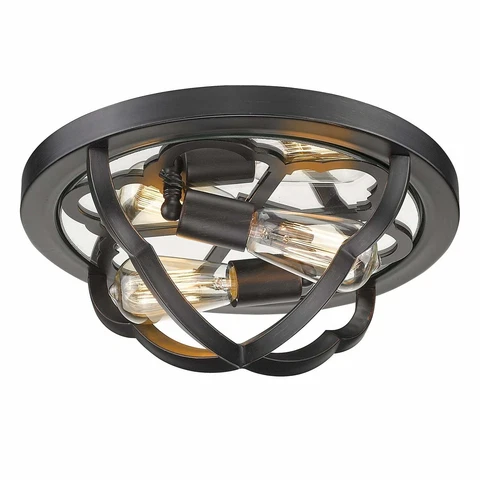 Copper Grove Light Fixture Lighting 2 Masis Flush Mount Transitional Steel New Cover