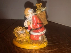 1989 Fontanini Santa Kneeling Beside Baby Jesus Signed Simonetti 599 Italy 599 - Picture 1 of 8