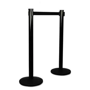 Adjusta-Tape Crowd Control Posts, 2/Box, Black, 11611, 797742116112 - Picture 1 of 5