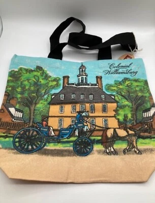 NEW Colonial Williamsburg Shopper Tote Bag Governors Palace Canvas Cotton Bag Foto 1 de 4