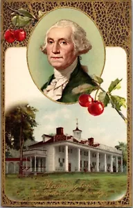 Postal George Washington Mount Vernon Casa Dividida Espalda Sin Publicar - Imagen 1 de 2