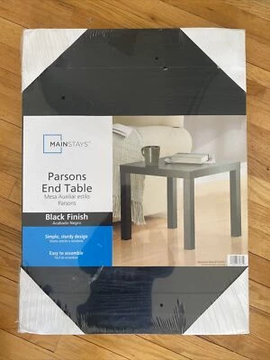 Mesa auxiliar Mainstays Parsons, acabado negro Foto 1 de 4