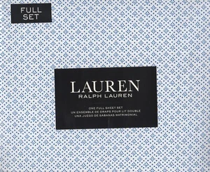 Ralph Lauren Blatt Set Sierra Dot blau 4-teilig Cottage Bauernhaus schick weiß - Bild 1 von 3