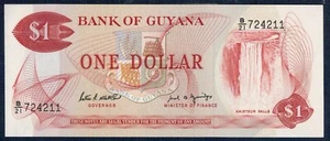 Guyana 1 Dollar 1989 P.M. n° 21F Fior Von Druck - Gian 6 - Imagen 1 de 2