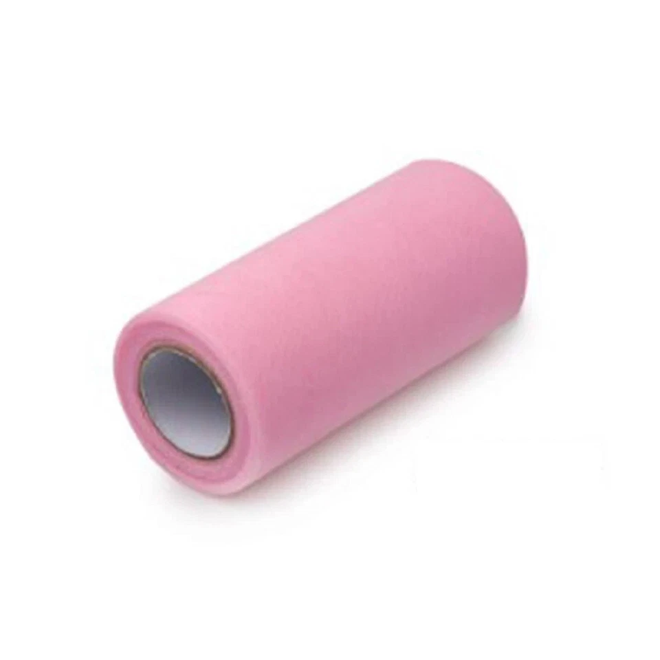 Baby Pink Tulle Roll TUTU Spool 6" x 100 Y Soft Netting Wedding Bridal Bows - Image 1 of 1