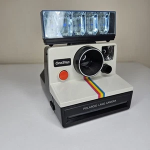 Retro Polaroid One Step White Rainbow Stripe Instant Film Land Camera UNTESTED - Bild 1 von 9